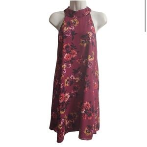 EIGHT SIXTY Floral Halter Dress Red Size M